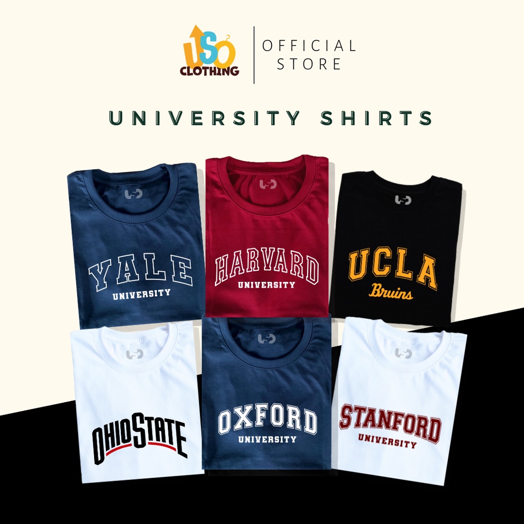 UNIVERSITY SHIRTS / SCHOOL SHIRTS / YALE OXFORD UCLA HARVARD STANFORD ...