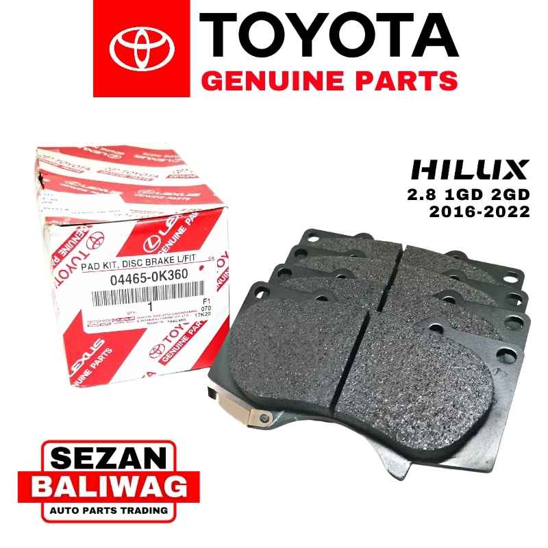 ORIGINAL TOYOTA FORTUNER HILUX 1GD 2GD 20152022 FRONT BRAKE PAD SET