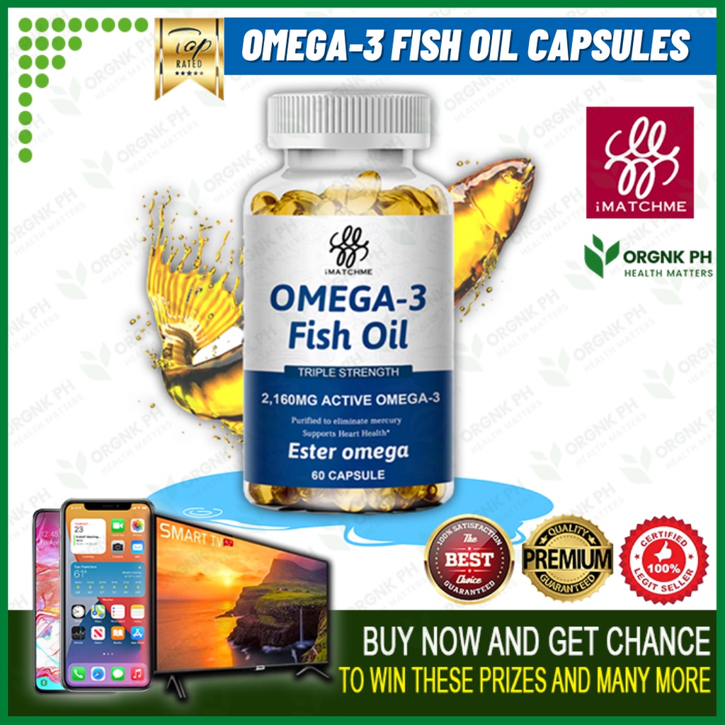 ORGNKPH OMEGA-3 FISH OIL Capsule Rich In DHA EPA Improve Bad Mood ...