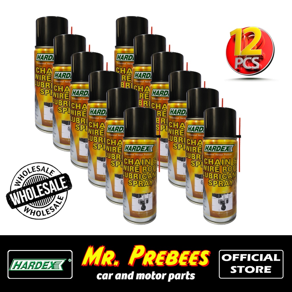 HARDEX Chain and Wire Rope Lubricant Spray 400ml (12 x 1Box) Shopee Philippines