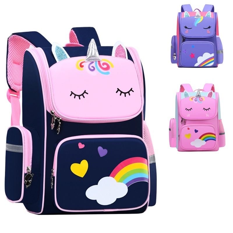 Mumu 6077 Girls 2023 Unicorn Schoolbags Cartoon Back Pack Kindergarten