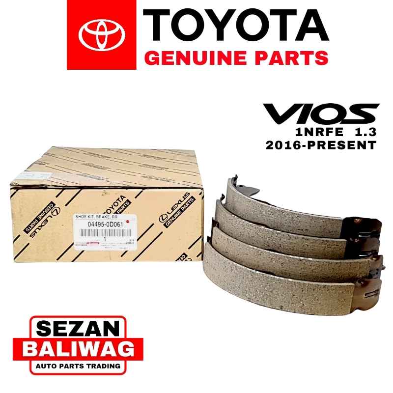 TOYOTA BRAKE SHOE VIOS DUAL VVTI 2016-2022 04495-0D061 GENUINE