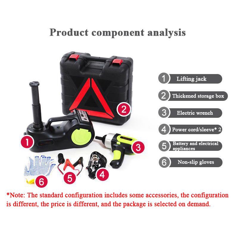 Portable 12V electric vehicle jack kit 5t four in one electric