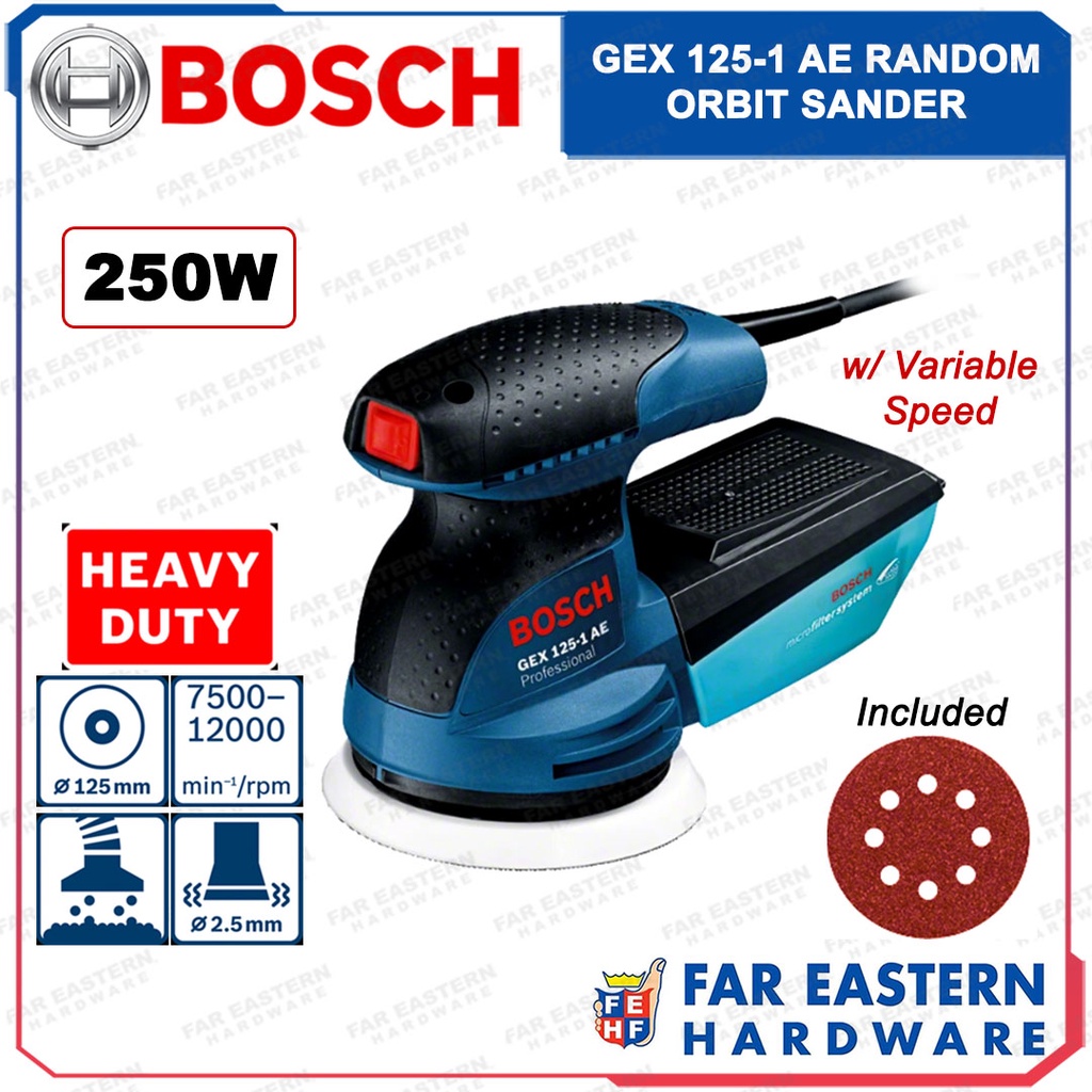 BOSCH GEX 1251 AE Random Orbit Sander 250W RBPTCD Shopee Philippines