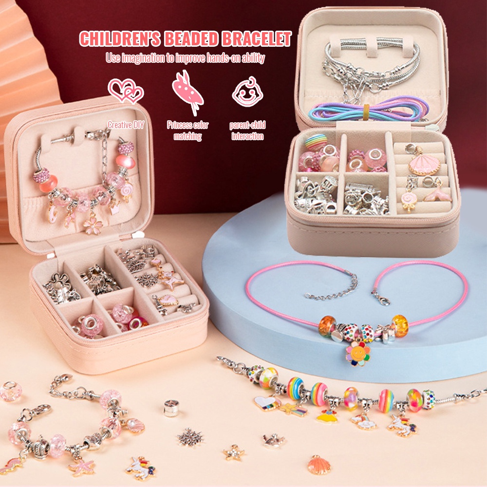 Children Charm Bracelet Making Kit Supplies Bead Creative Diy Bracelet