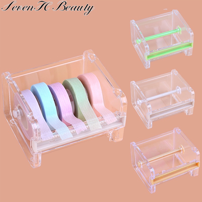 Portable Transparent Acrylic Eyelash Tape Cutter Colorful Cutter PE