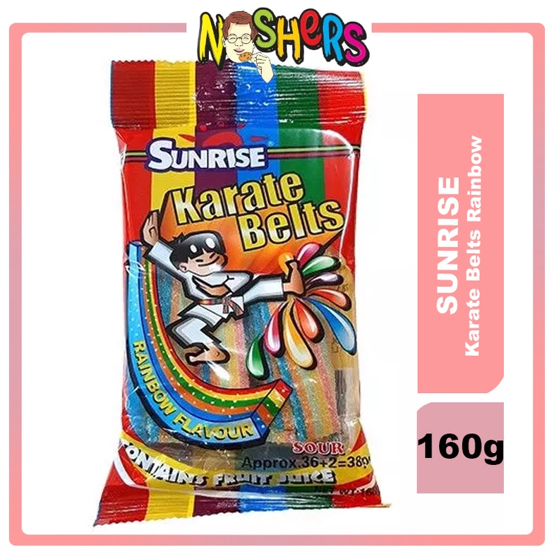 Noshers Sunrise Sour Gummy Candy Karate Belt karate Straw Sour Cola ...