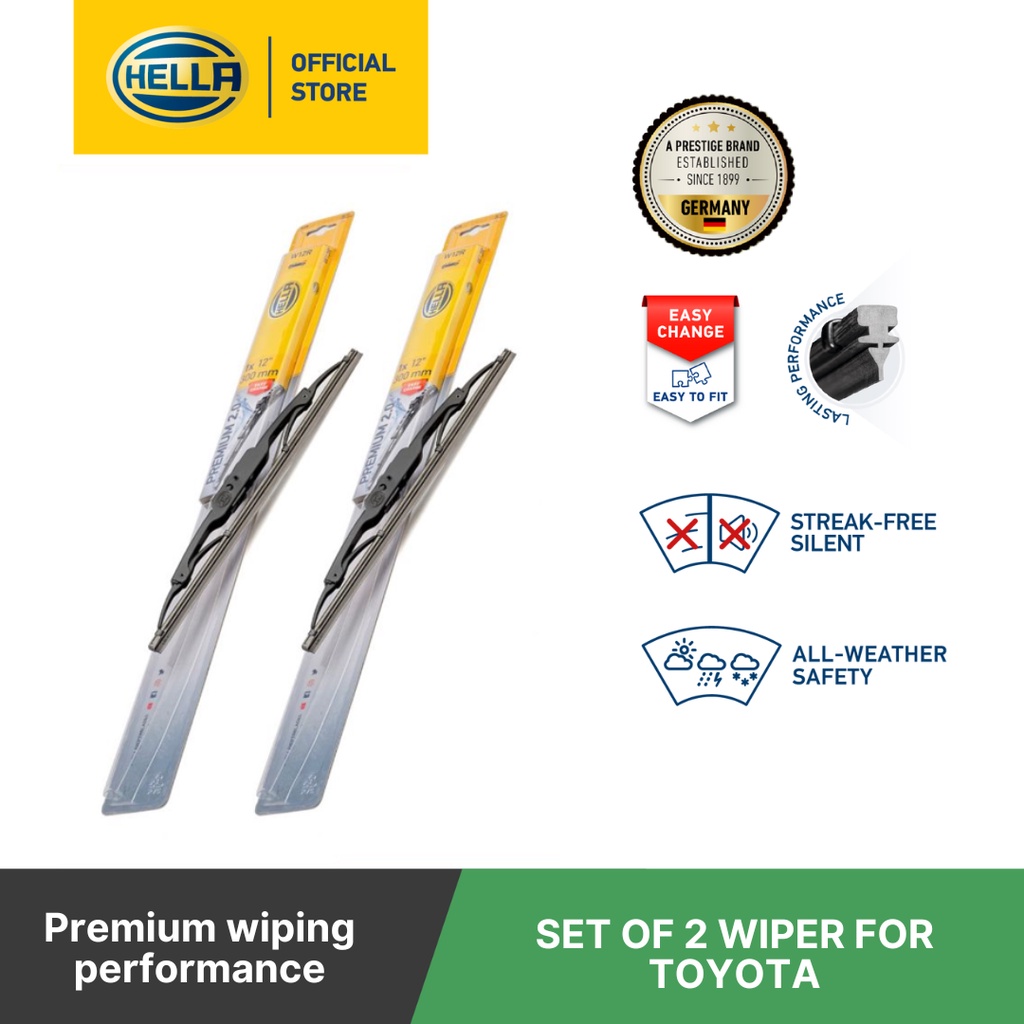 Hella Premium 2.0 Wiper Set Of 2 For Toyota Wiper | Shopee Philippines