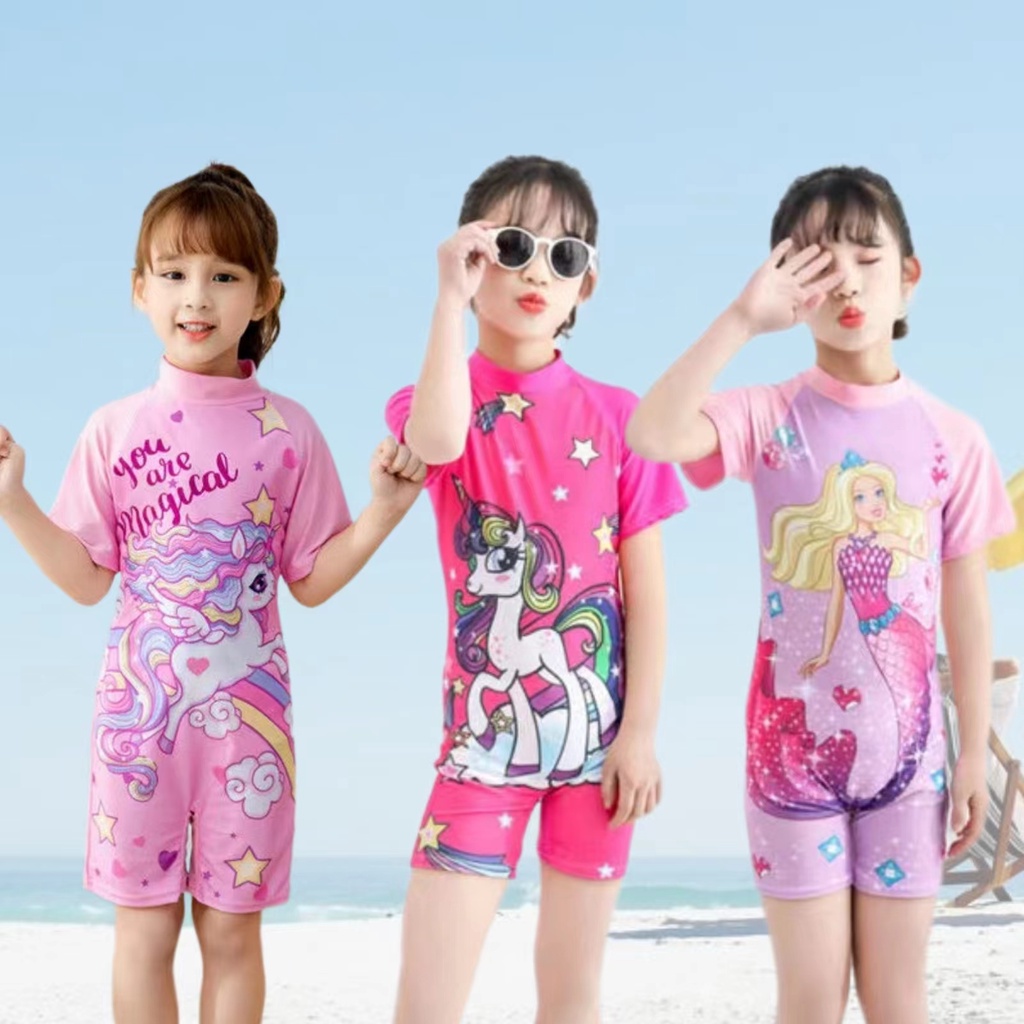 High Quality Swimsuit Kids Baby Dri fit Rashguard Swimming Costume 1pc 2pc Swimwear for Girls Shopee Philippines