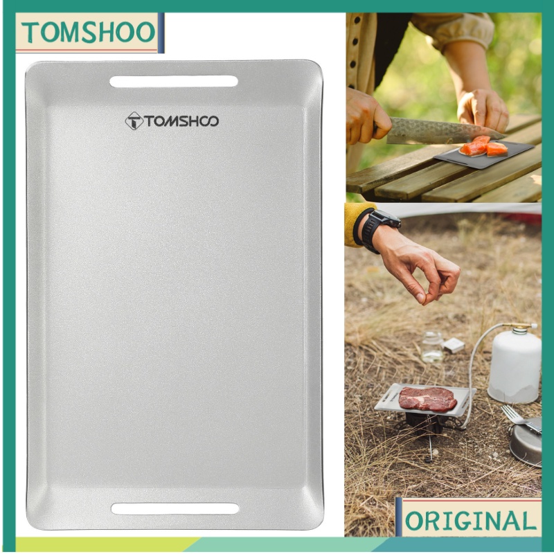 [PF NEW] TOMSHOO Mini Stainless Steel Grill Pan Outdoor BBQ Picnic