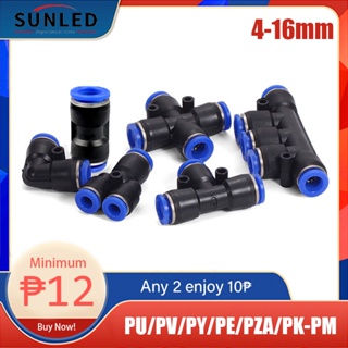 Pneumatic Fitting Pipe Air Connector Tube Quick Release Fittings Water Push  In Hose Plastic 4/6/8/10/12/14mm PU PY Connectors