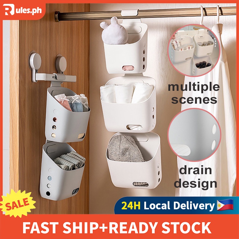 Rules Bathroom Hanging Basket Drain Wallmouted Storage Basket Toilet