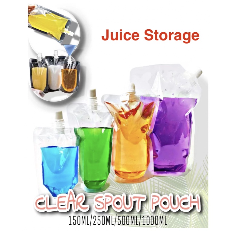 10pcs Stand Up Liquid Spout Pouch Bag 150ML/250ML/500ML for any Liquids
