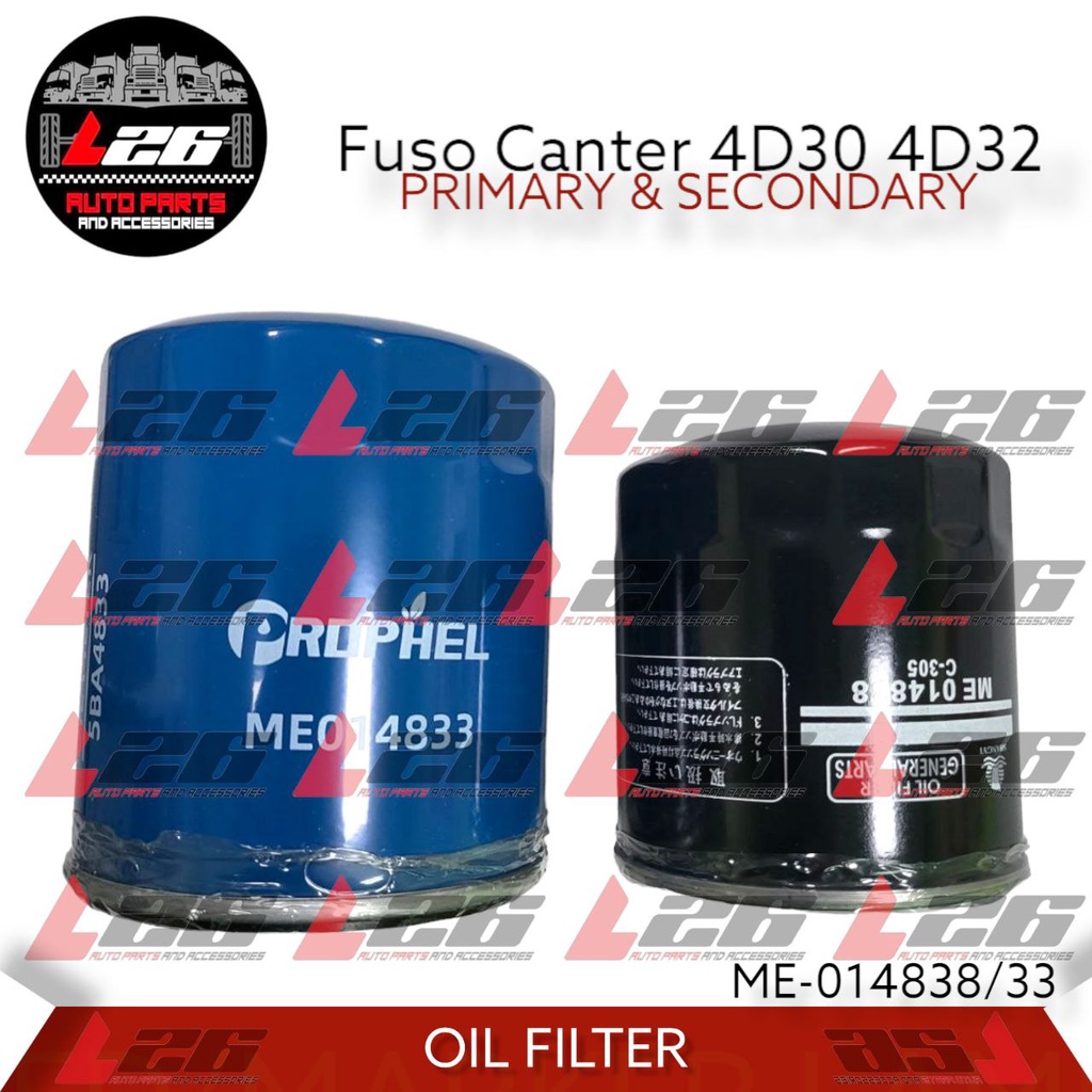 Fuso Canter 4D30 4D32 OIL FILTER ME014838/33 Primary & Secondary C305