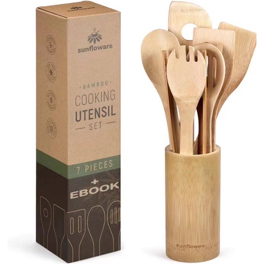 IMAX Eco Bamboo Kitchen Utensil Set Wooden Tool Kitchenware Bamboo