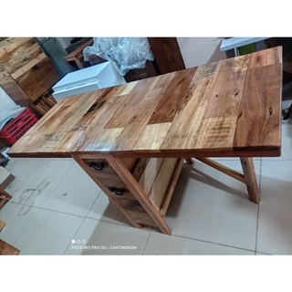 SOLID WOOD SPACE SAVER TABLE/ FOLDABLE TABLE/ HOME and OFFICE TABLE ...