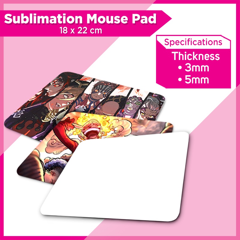 Sublimation Rubber Mouse Pad 18x22 3mm / 5mm Shopee Philippines