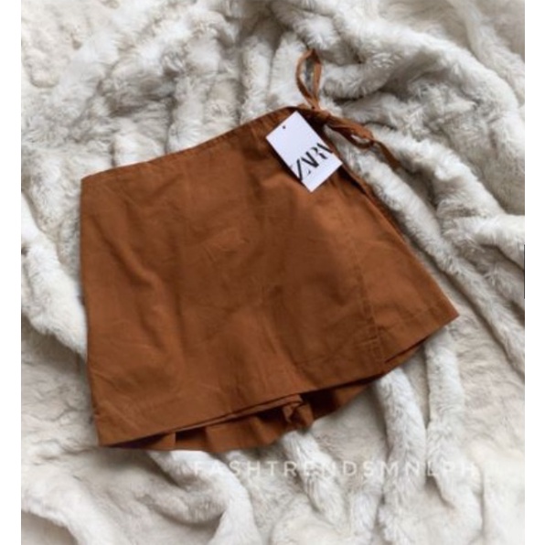 Korean Fashion Skort Palda Shorts |Cotton Linen Tie Side Wrap Overlap ...