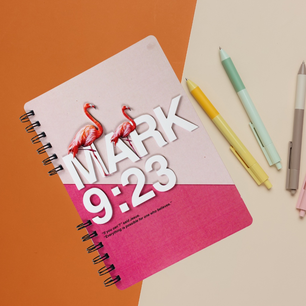 3D Paper Diecut A5 Ringbound "FOUR GOSPEL MARK 923" Notebook with