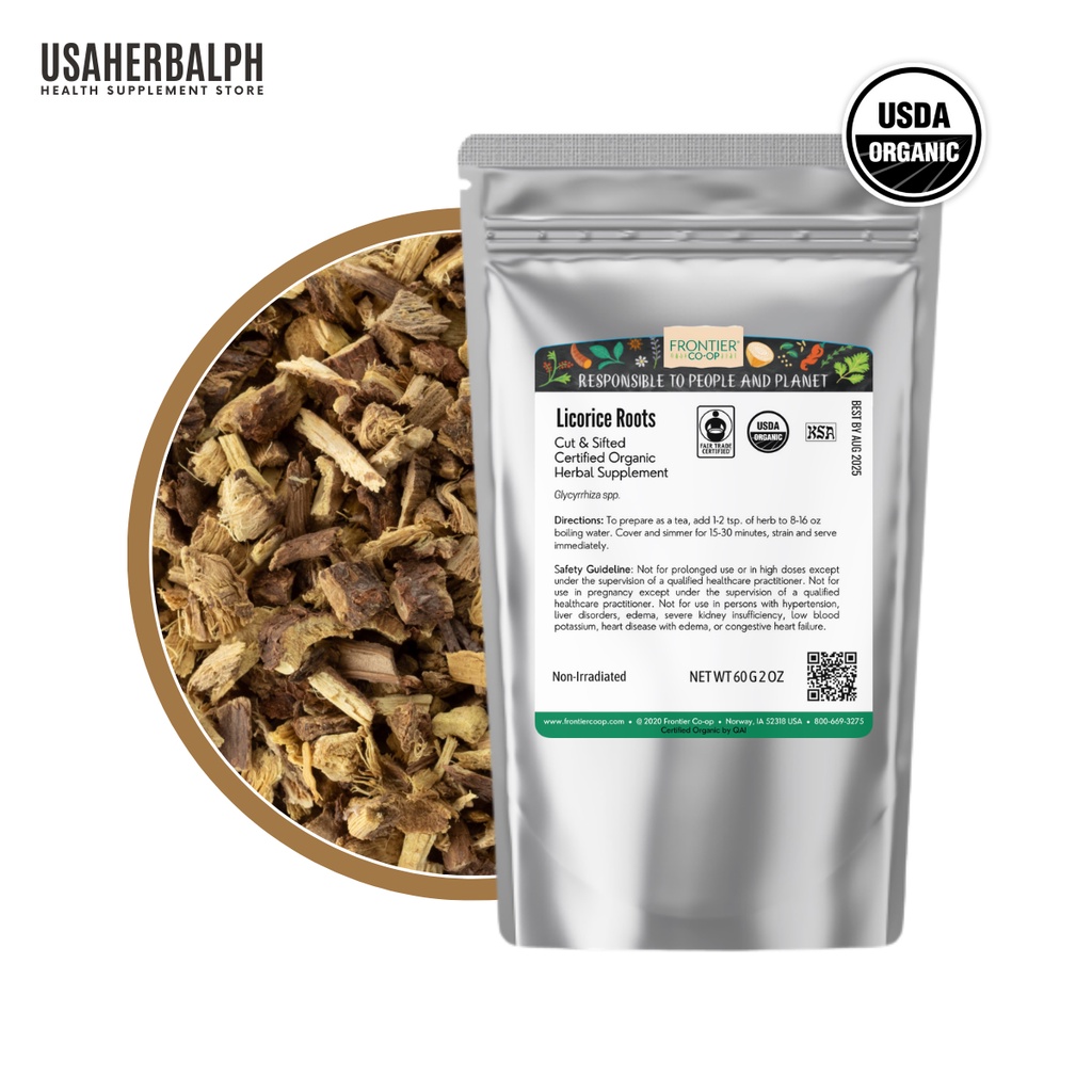 Frontier Licorice Root, Herbal loose Tea, Acid Reflux, Heartburn