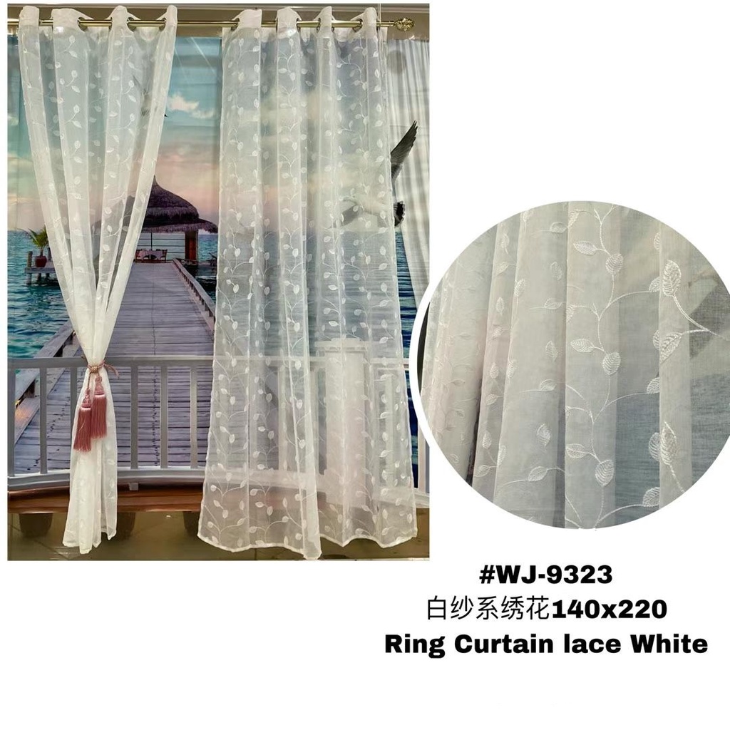 Pure White New Lace Curtain sheer curtian For Window Home Decoration ...
