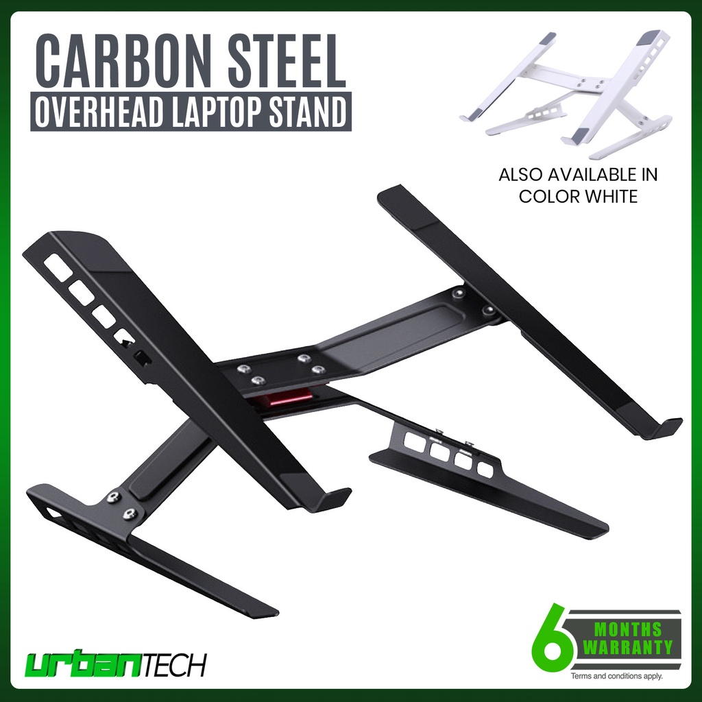 Carbon Steel Laptop Stand Overhead Adjustable Laptop Dock for up to 18