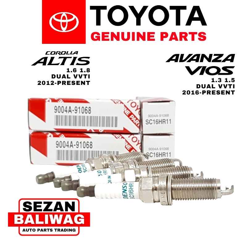 ORIGINAL TOYOTA SPARK PLUG SC16HR11 SET OF 4 AVANZA VIOS DUAL VVTI 2012