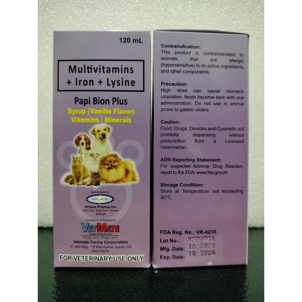 PAPI BION/IRON Plus Vitamins/Minerals Vanilla flavor (Multivitamins