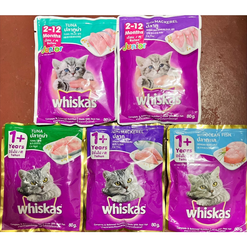 Whiskas Pouch Wet Cat Food 80g Shopee Philippines