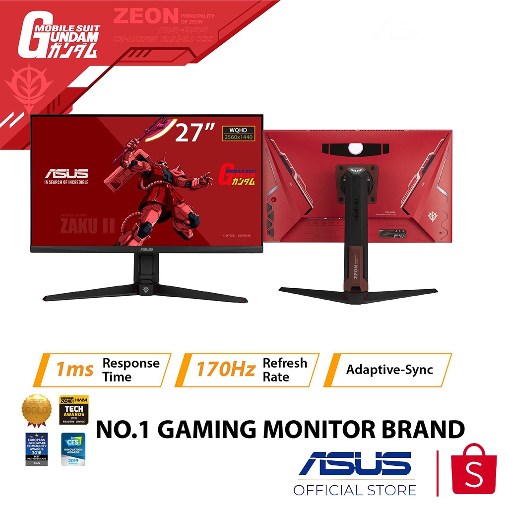 ASUS TUF GAMING VG27AQGL1A ZAKU II EDITION MONITOR 27 INCH WQHD IPS
