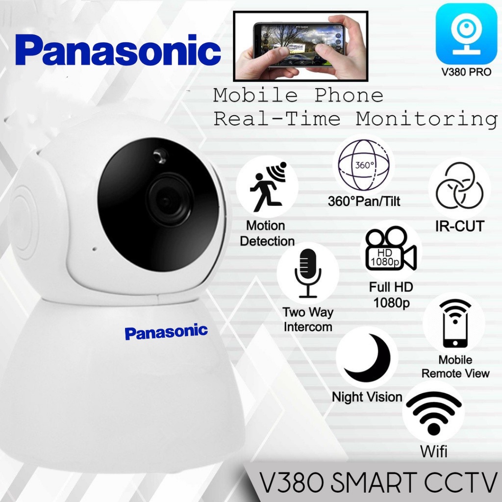 Panasonic CCTV V380 2MP Indoor Wifi Camera Wireless Security Smart