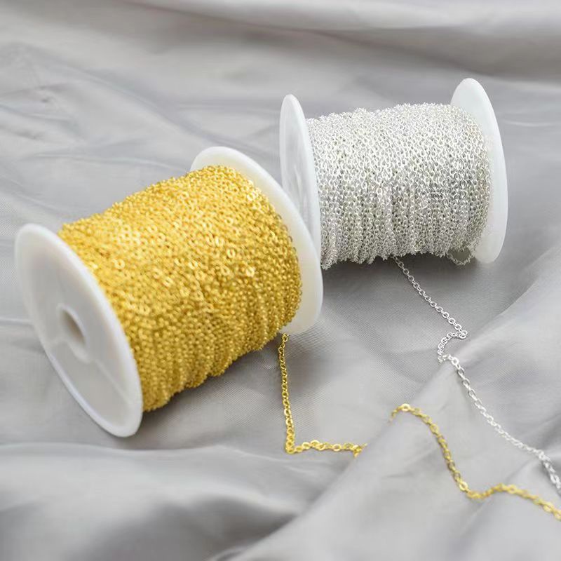 10 Meters/Roll Necklace Extension Chain Gold Plate Stainless Steel ...