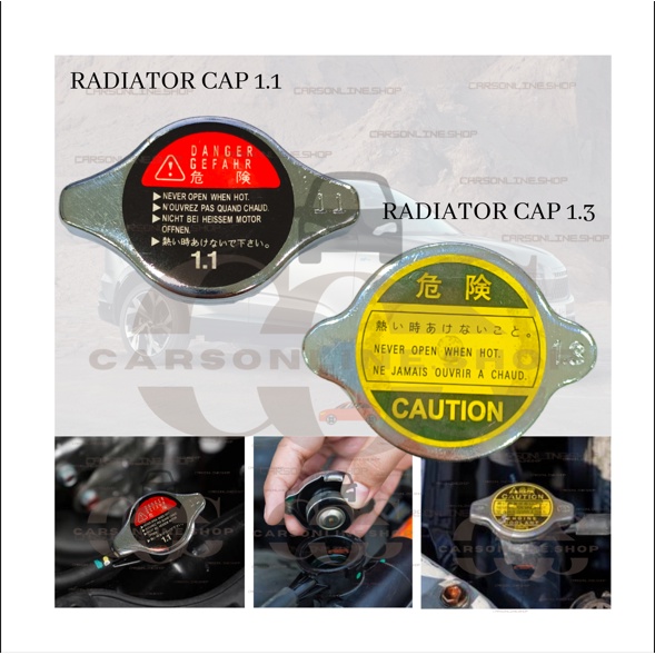 COS Car Radiator Caps 1.1 15psi/1.3 18.9psi Bar Stainless Materials