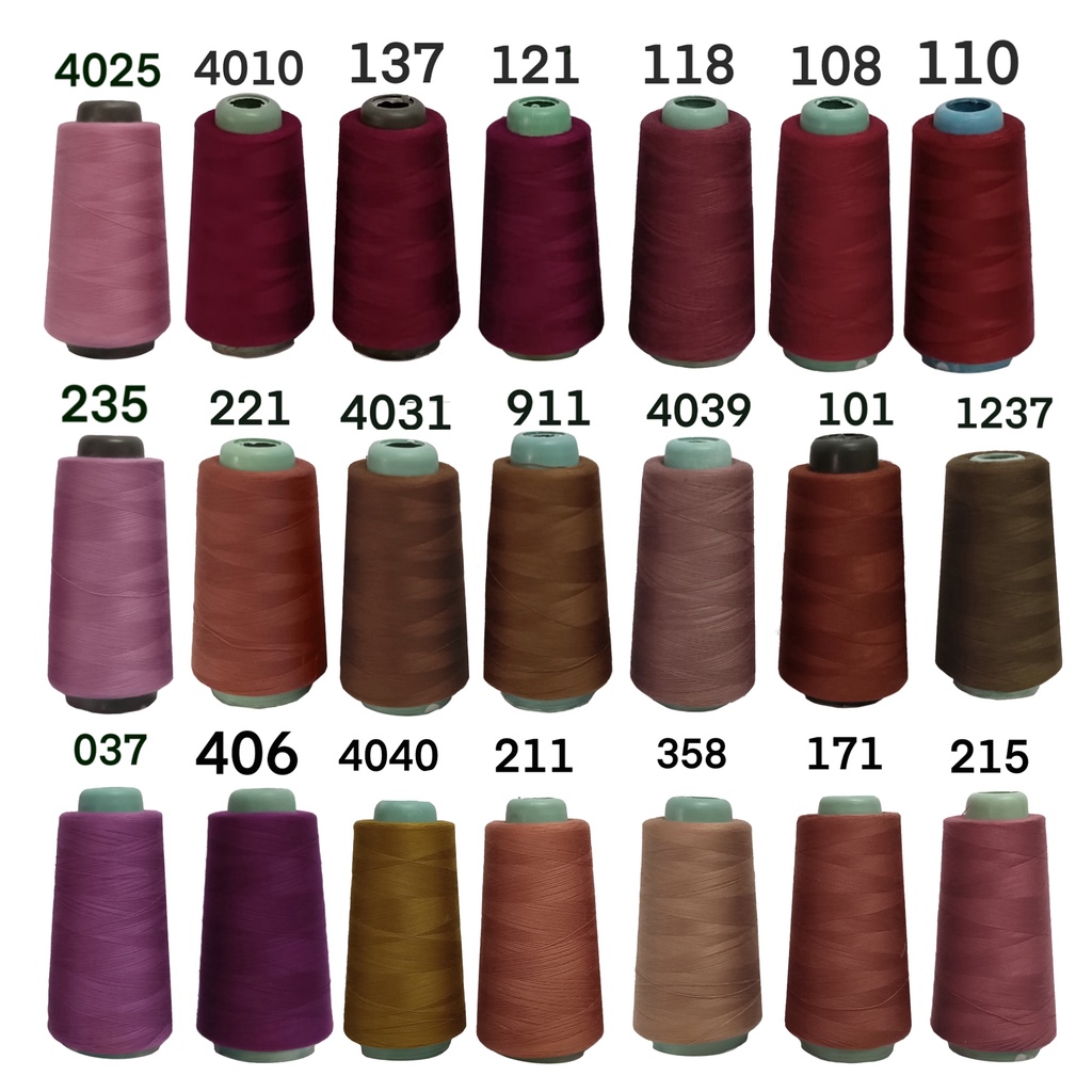 5pcs Cone Polyester Sewing Thread I Cotton Sinulid (ticket 120 ...