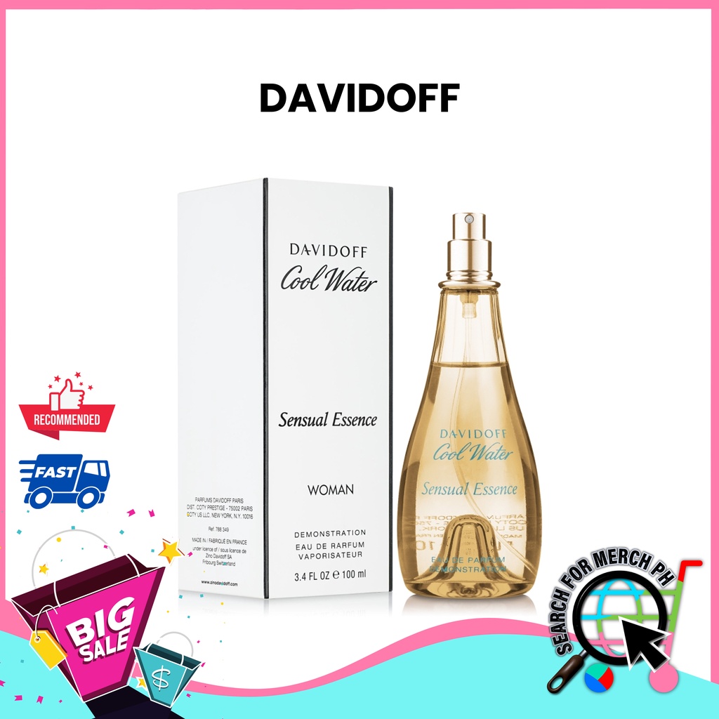 Original Davidoff Cool Water Sensual Essence in Demo Box Shopee