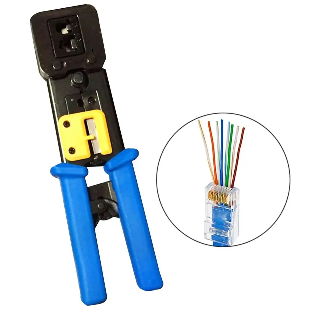 RJ45 Crimper, Crimping tool for Passthrough/ Passthru RJ45 Connector