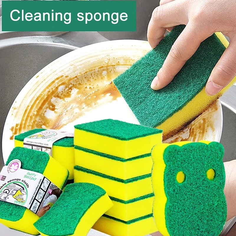 Kitchen Wipe Dishwashing Sponge/Double-layer Design Powerful ...