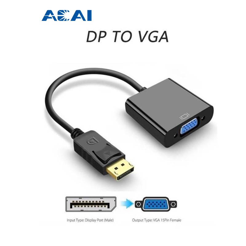 ACAI DP to VGA Converter Cable Adapter High-definition Display Port ...