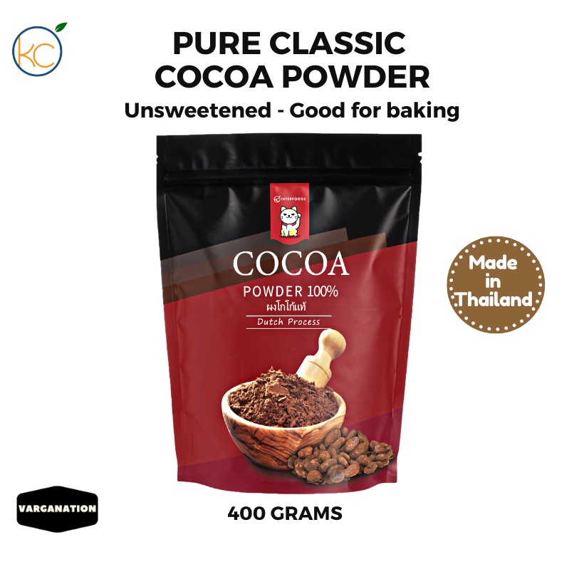 Pure Cocoa Powder 400g Unsweetened For Hot Chocolate, Smoothies