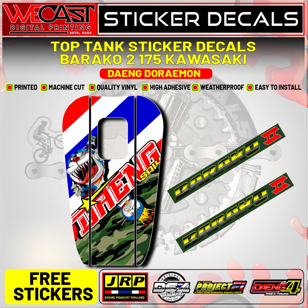 EC BIKE Top Tank Barako 2 Decals Sticker for Motorcycle Accessories ...