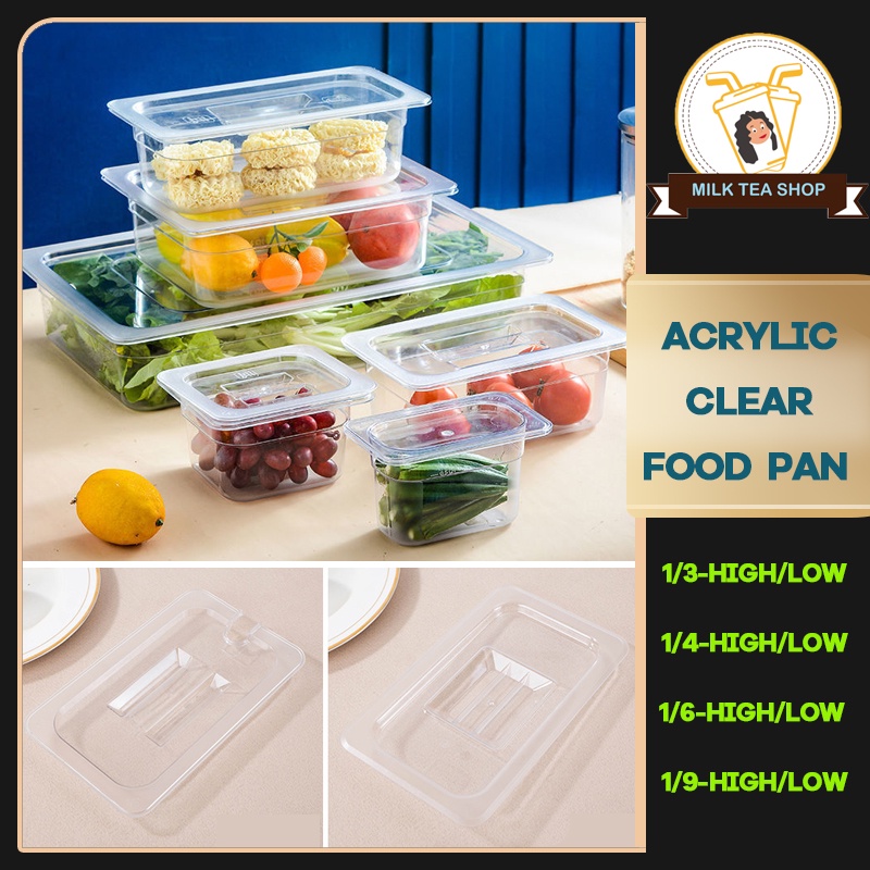 Acrylic Sinker Container Food Pan Sauce Pan Food Container Canister 