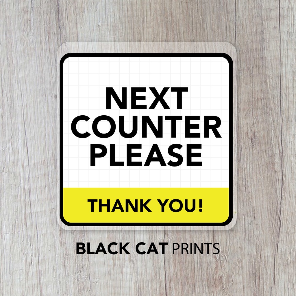 Next Counter Please Sign / Laminated Signages / Sign Board | Shopee ...