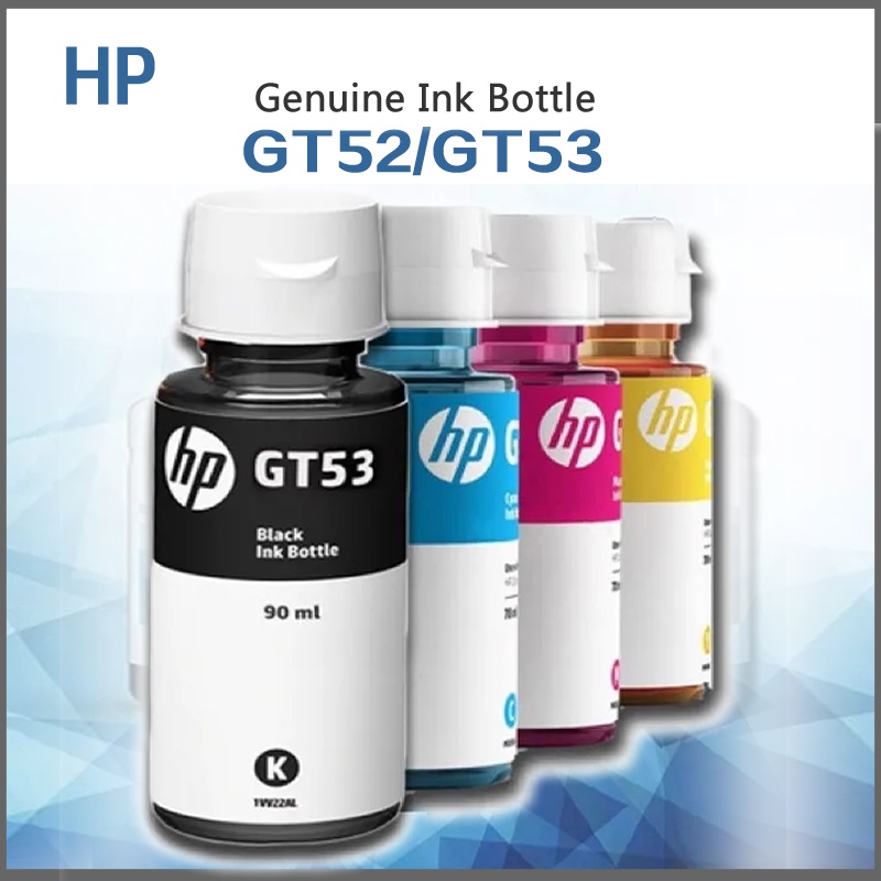 HP Original Ink GT53 Black GT52 CMY Set Of 4units Ink Bottle For GT5810