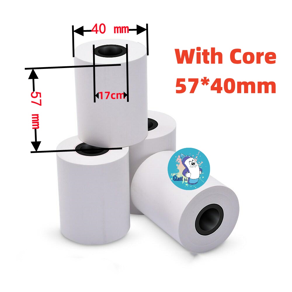 10 roll 57x40mm handheld Receipt Paper Roll for Mobile POS 58mm ...