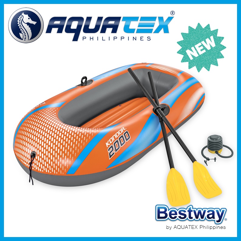 BESTWAY 61142 Kondor 2000 Raft SET - Inflatable Boat - Rubber Boat ...