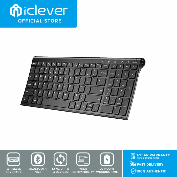iClever BK10 Bluetooth Keyboard, Universal Wireless Keyboard