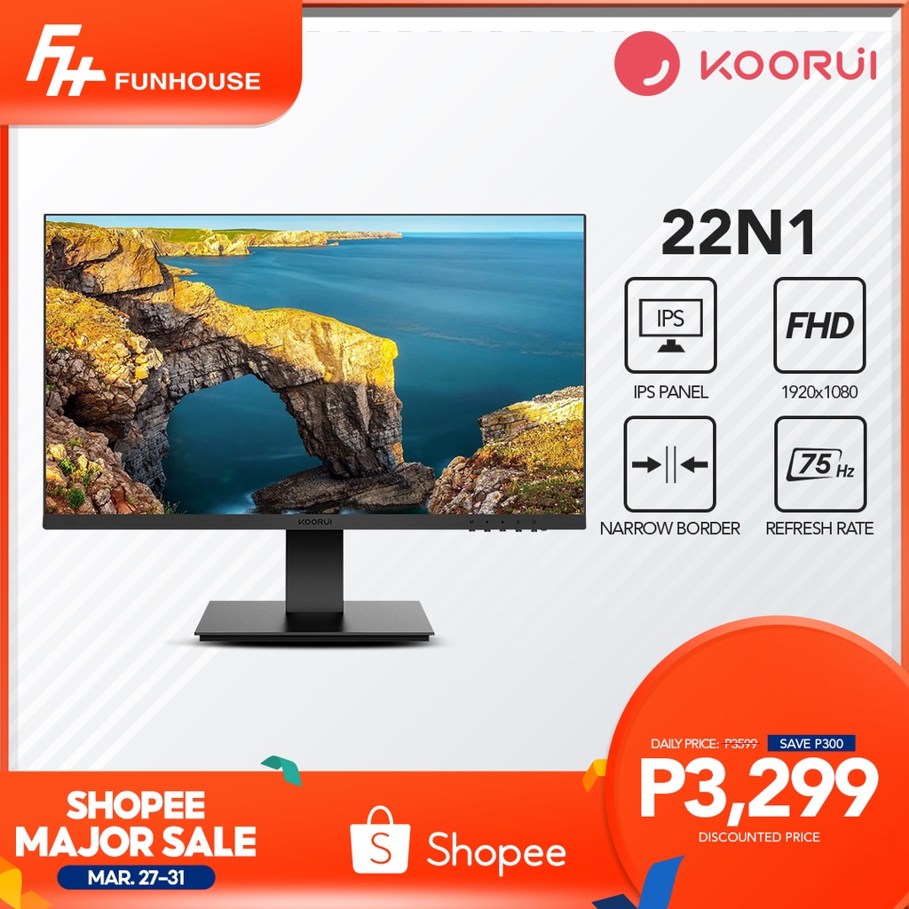 Koorui 22N1 BLACK Monitor pc monitor computer 21.5 inch 75HZ 1920*1080 ...