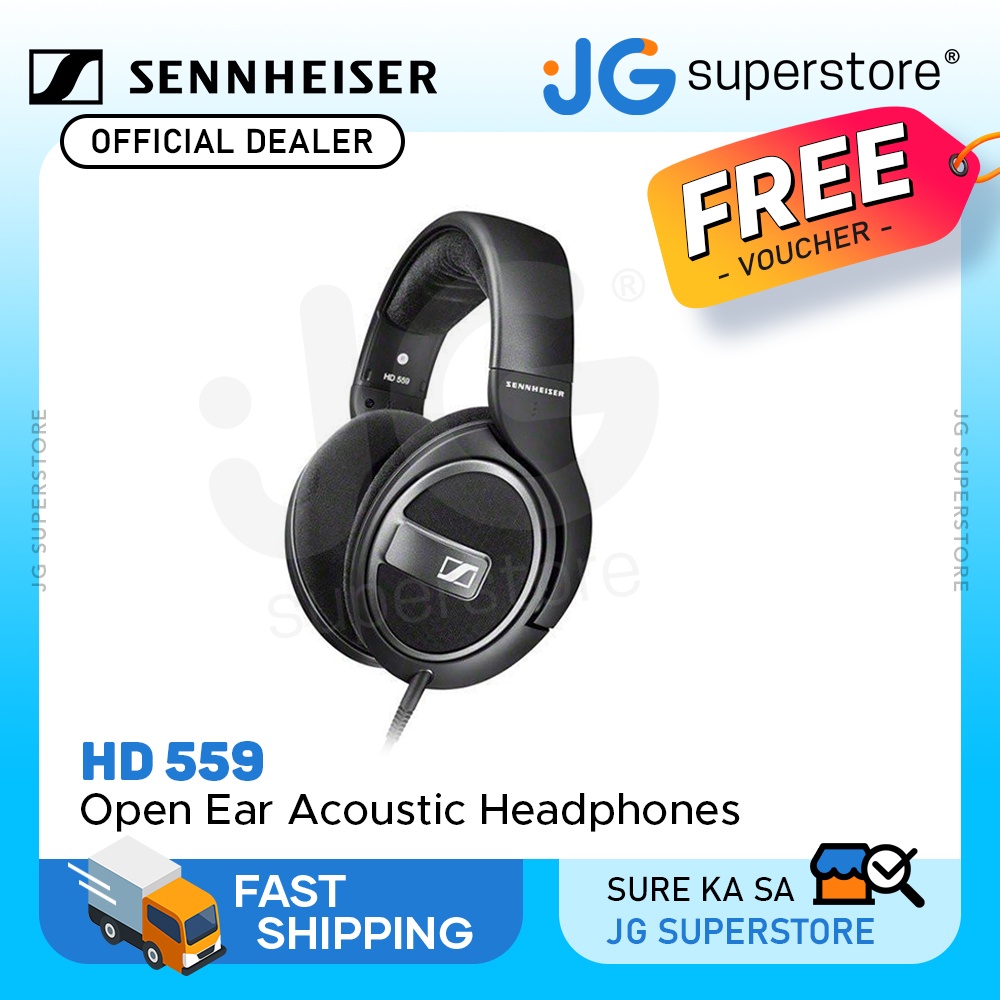 Sennheiser HD 559 Open Ear Acoustic Headphones with Detachable Earpads ...