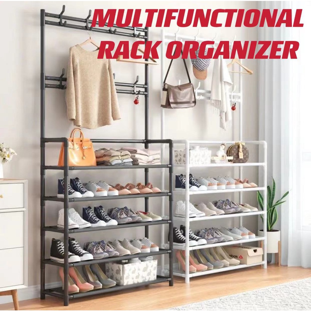 Multifunctional Rack Organizer 4 Layers Shoe Rack Clothes Rail/Clothes ...