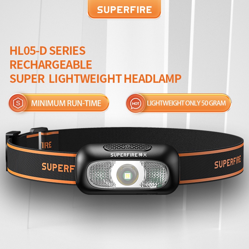 SUPERFIRE HL05 Headlamp Flashlight Motion Headlight Head Torch Lamp